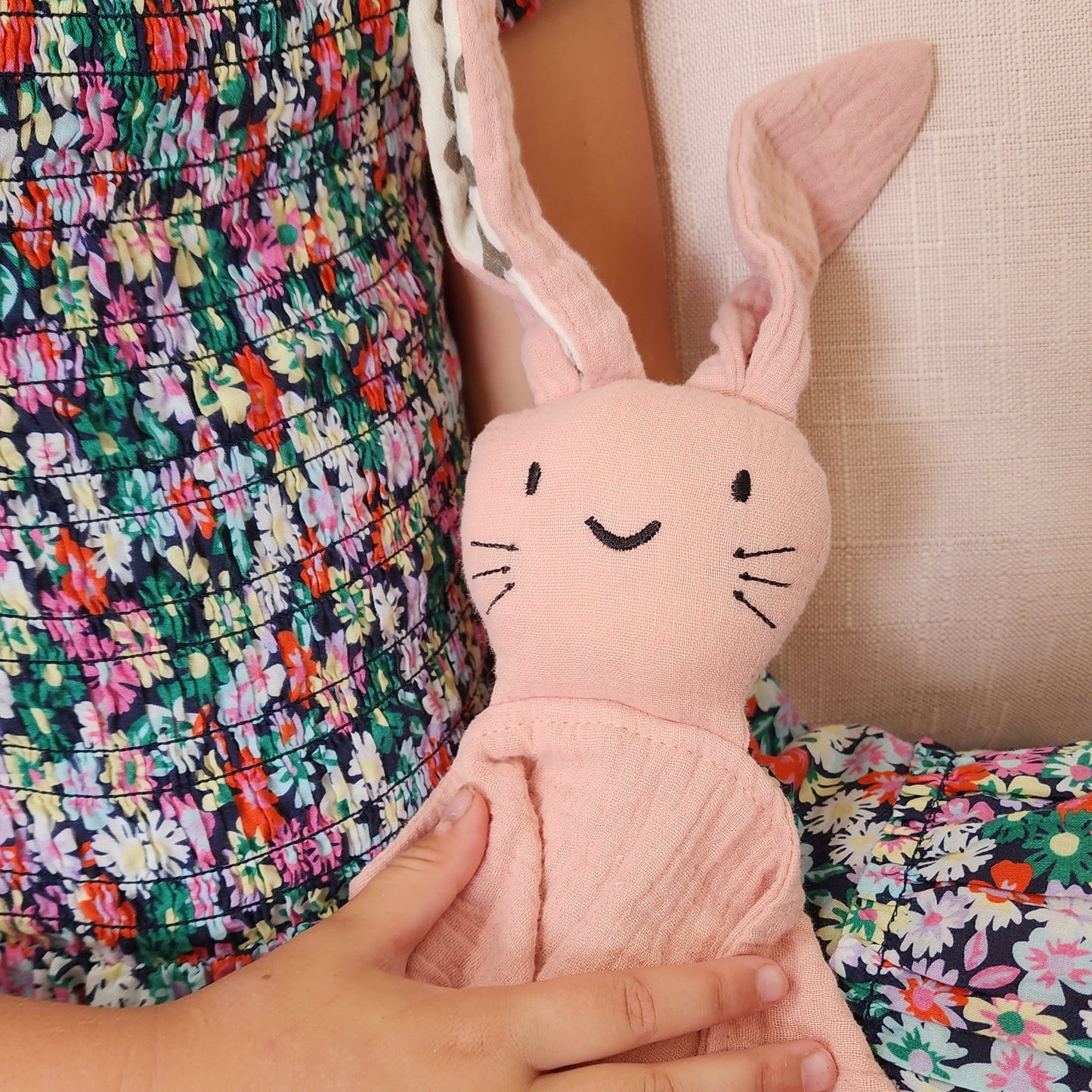 Bunny Organic Muslin Baby Comforter