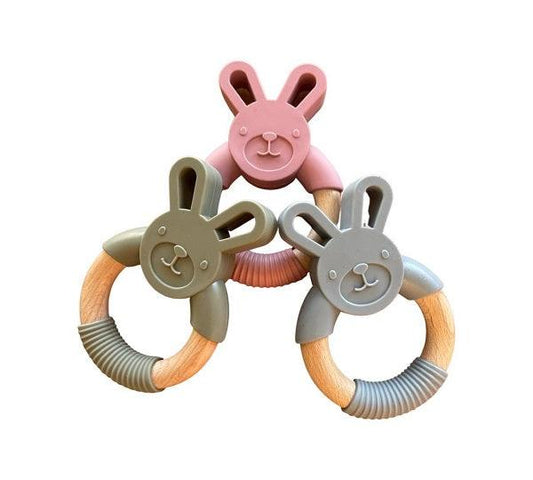 Yoho Baby & co. Silicone Teething Ring - cute rabbit