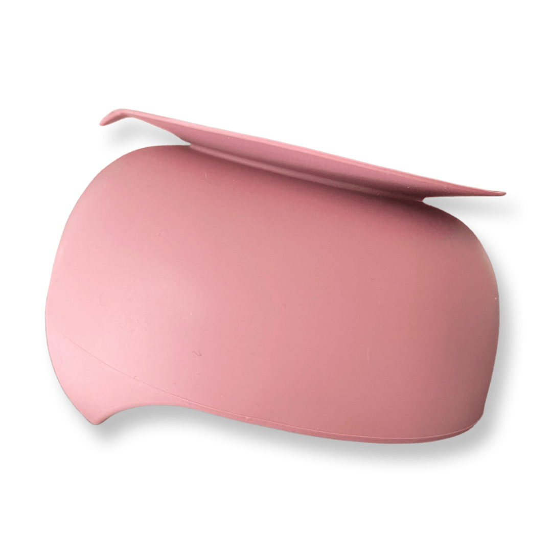 Yoho Baby & co. Silicone Baby Feeding Bowl in Dark Pink. Super Strong Suction to Prevent Spillage