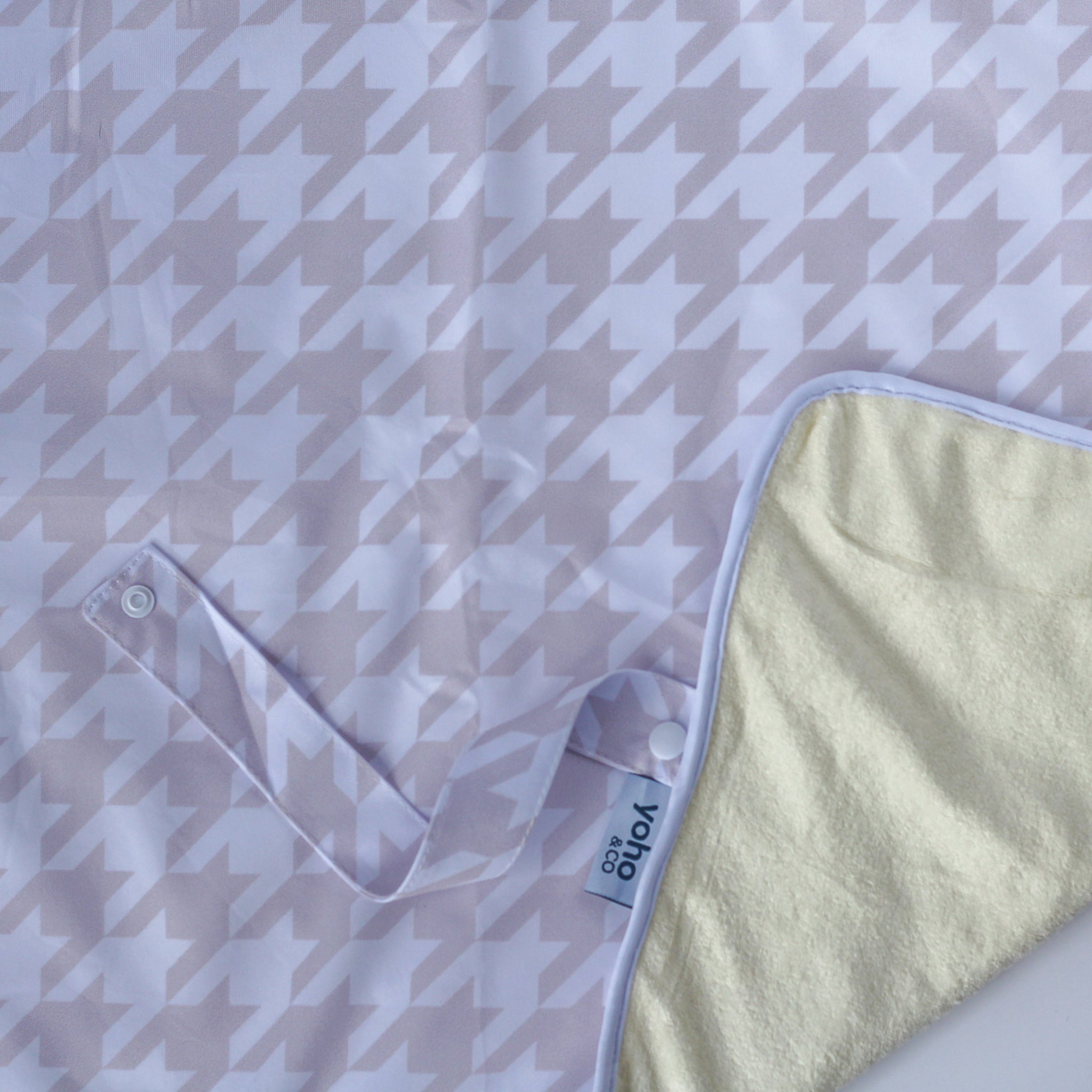 Portable Baby Change Mats - Plush | Neutral Houndstooth
