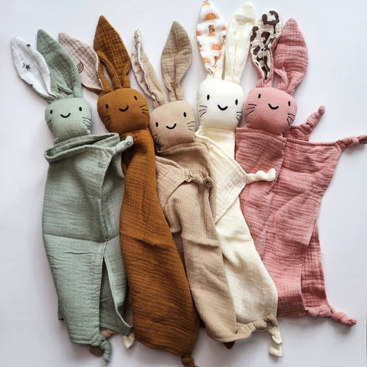 Bunny Organic Muslin Baby Comforter