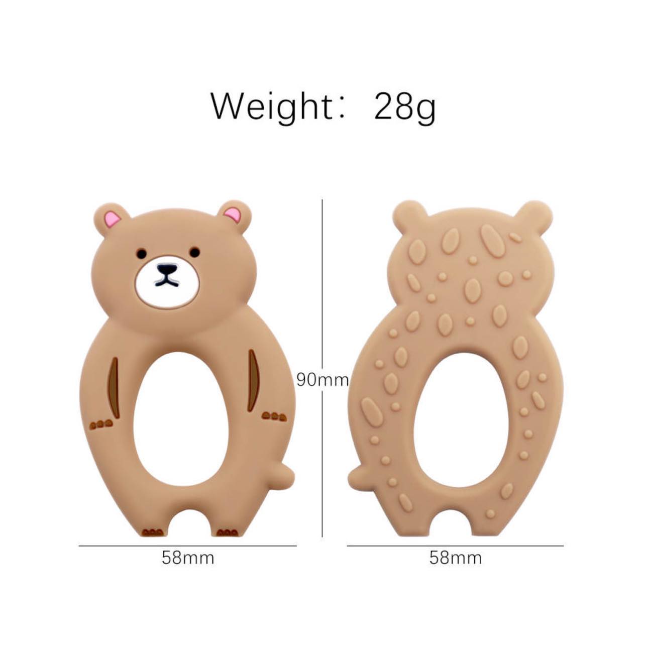 Introduce your baby to the Teddy Bear 👶 Silicone Teething Ring! This  super soft ❤️ silicone teething ring is perfect for relieving the discomfort of their 🦷 gums