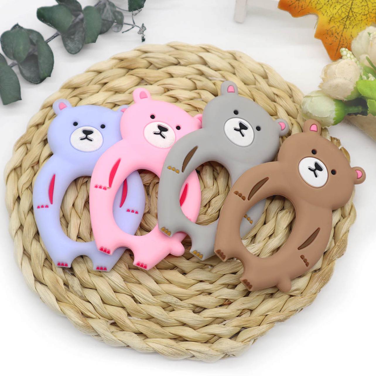 Introduce your baby to the Teddy Bear 👶 Silicone Teething Ring! This  super soft ❤️ silicone teething ring is perfect for relieving the discomfort of their 🦷 gums