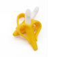 Banana shaped silicone molar teether with handles perfect for teething babies