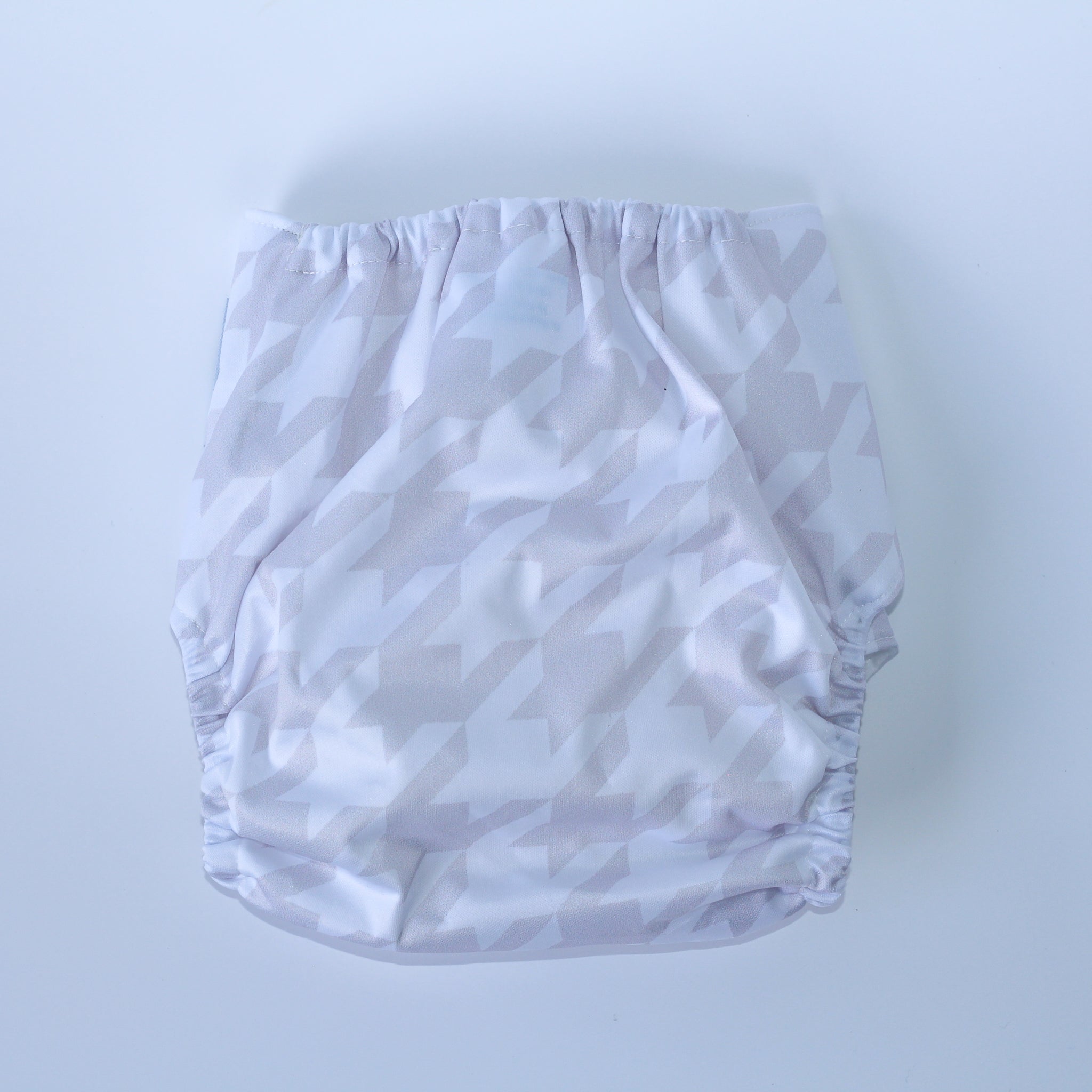 Houndstooth Neutral 🤍 Reusable Cloth Nappy + Bamboo Terry Insert
