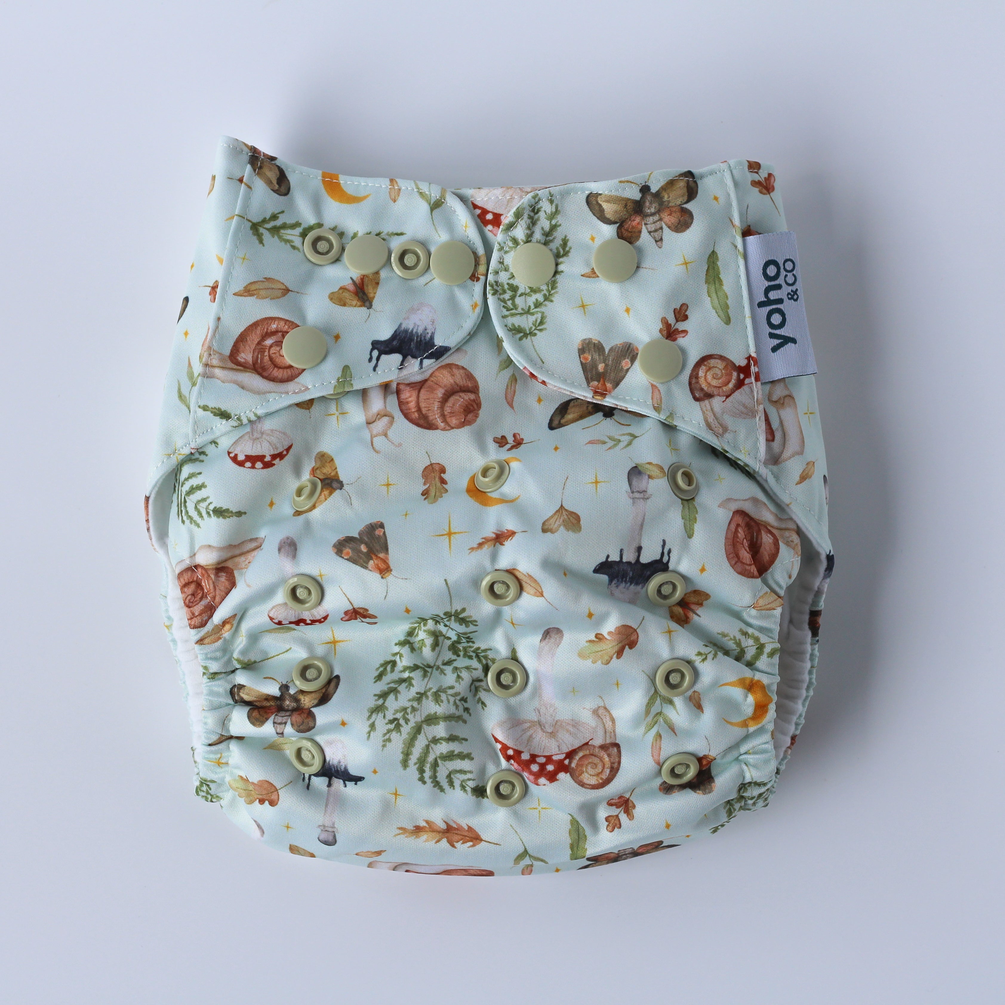 Enchanted Forest 🍄 Reusable Cloth Nappy + Bamboo Terry Insert