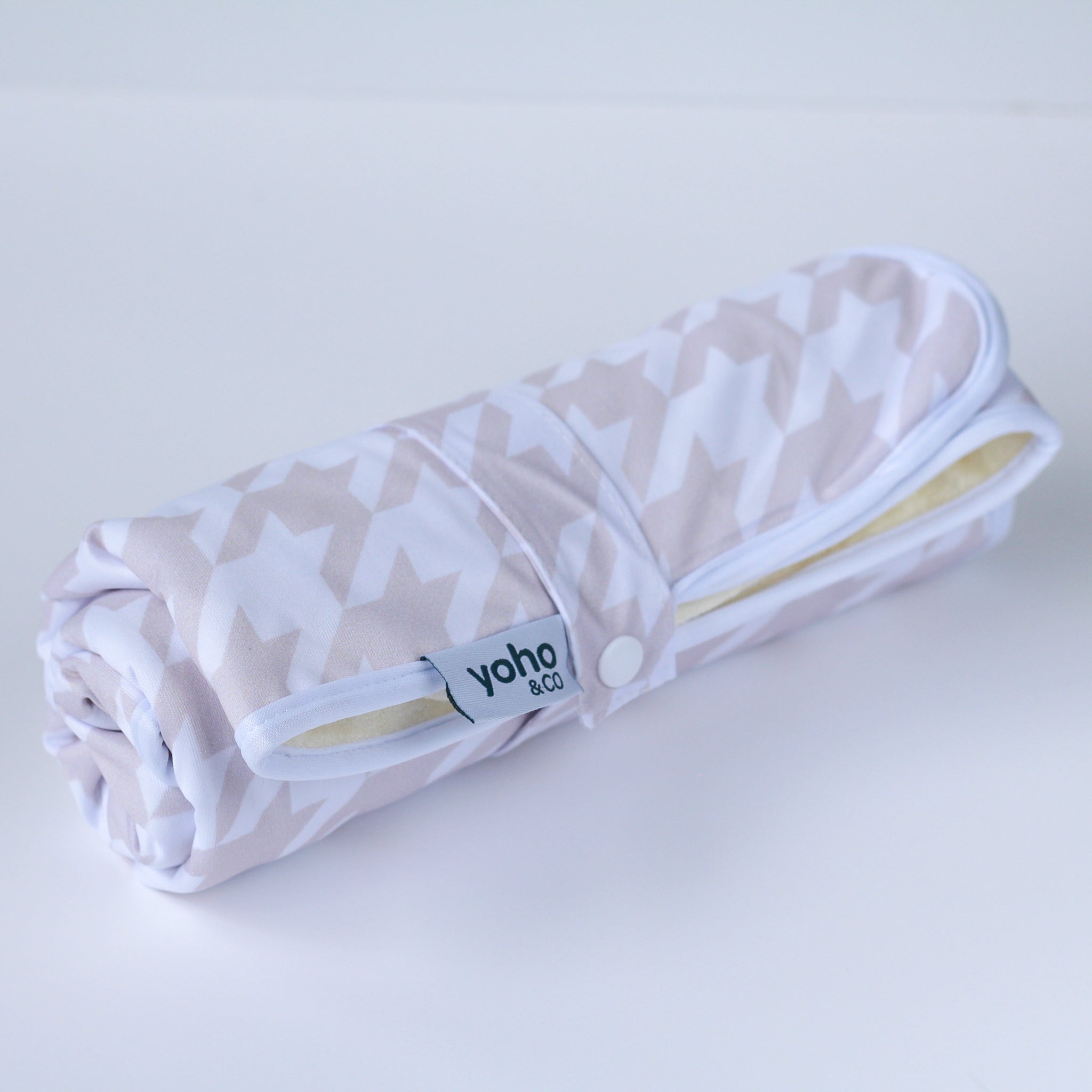 Portable Baby Change Mats - Plush | Neutral Houndstooth