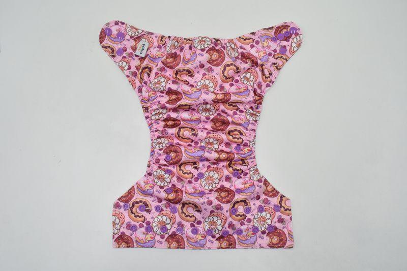 Yoho Baby & co. Reusable Classic Cotton Cloth Nappy NZ - Yo-Kiwi Donut Deliciousness Designer Print