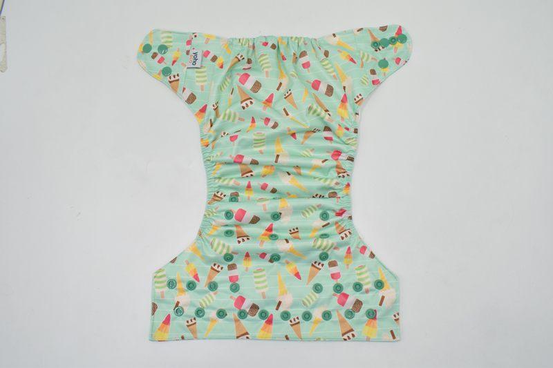 Yoho Baby & co. Reusable Classic Cotton Cloth Nappy NZ - Yo-Kiwi Ice Lolly Designer Print