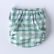 Basil Plaid 🌿 Reusable Cloth Nappy + Bamboo Terry Insert
