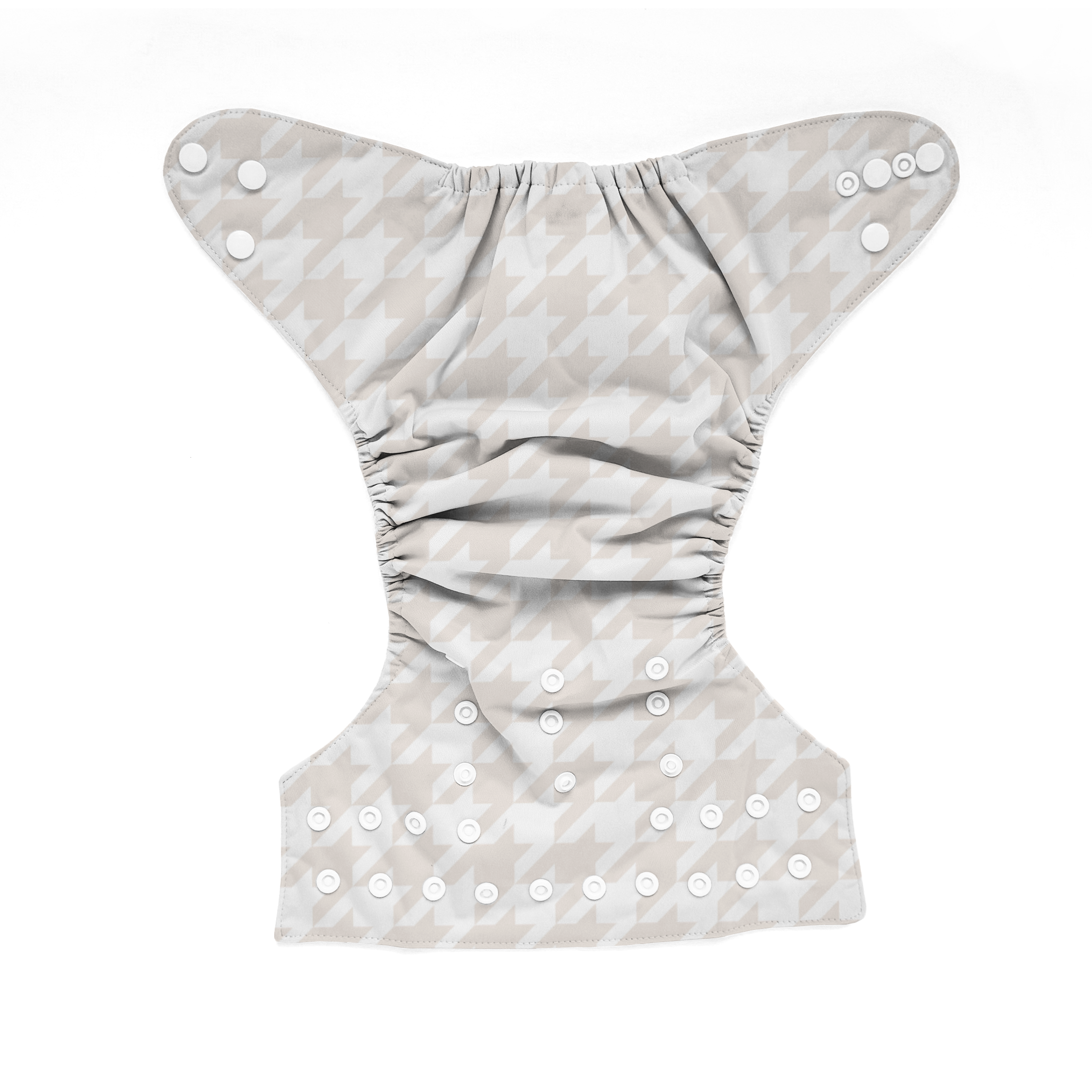 PRESALE: Houndstooth Neutral 🤍 Reusable Cloth Nappy + Bamboo Terry Insert
