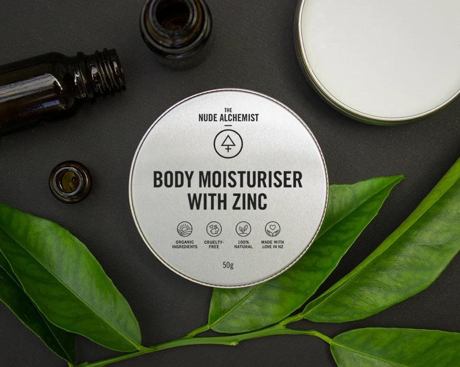 The Nude Alchemist Body Moisturiser with zinc - 50g tin