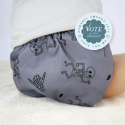 Boogie Bones 🦴 Reusable Cloth Nappy + Bamboo Terry Insert