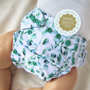 Eucalyptus Escape - Reusable Modern Cloth Nappy with Bamboo Terry Insert