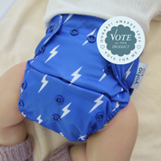 Lightning Strikes ⚡ Reusable Cloth Nappy + Bamboo Terry Insert