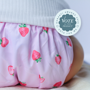 Strawberry Patch 🍓 Reusable Cloth Nappy + Bamboo Terry Insert