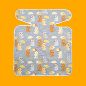 Yoho & co. Reusable Super Absorbent PreFlat Cloth Nappy NZ - Brolly N Bear Print