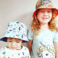 Yoho Baby & co. | Hand made by a Kiwi Mumma bucket hats for babies. Orange Blooms print