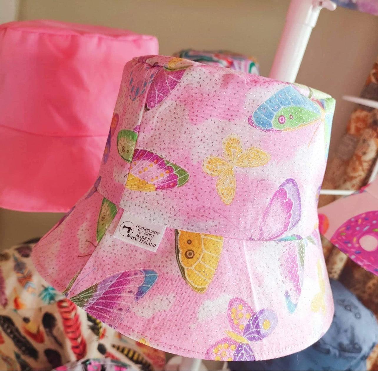Yoho Baby & co. | Hand made by a Kiwi Mumma bucket hats for babies. Butterflies print