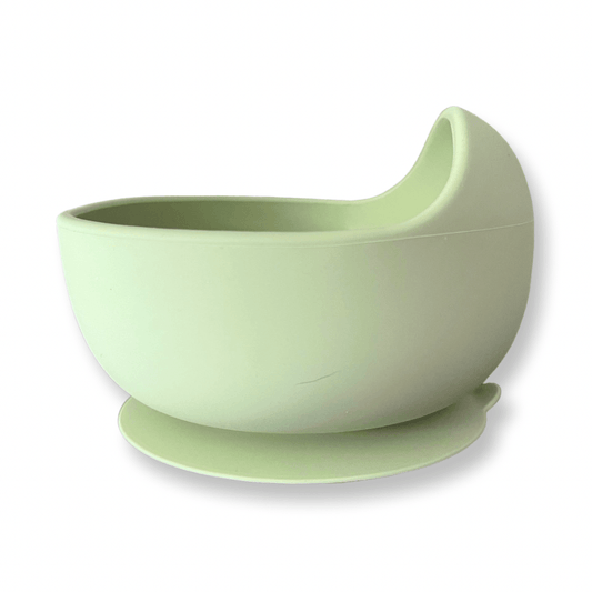 Yoho Baby & co. Silicone Baby Feeding Bowl with super strong suction - olive