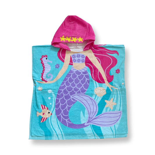 Yoho Baby & co. Hooded Terry Beach Towel for children/toddlers mermaid