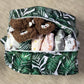 Yoho Baby & co. Explorer Travel Nappy Bags/Pods NZ. Reusable Storage Bags for Nappies. Palm Beach Print