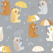 Yoho & co. Reusable Super Absorbent PreFlat Cloth Nappy NZ - Brolly N Bear Print
