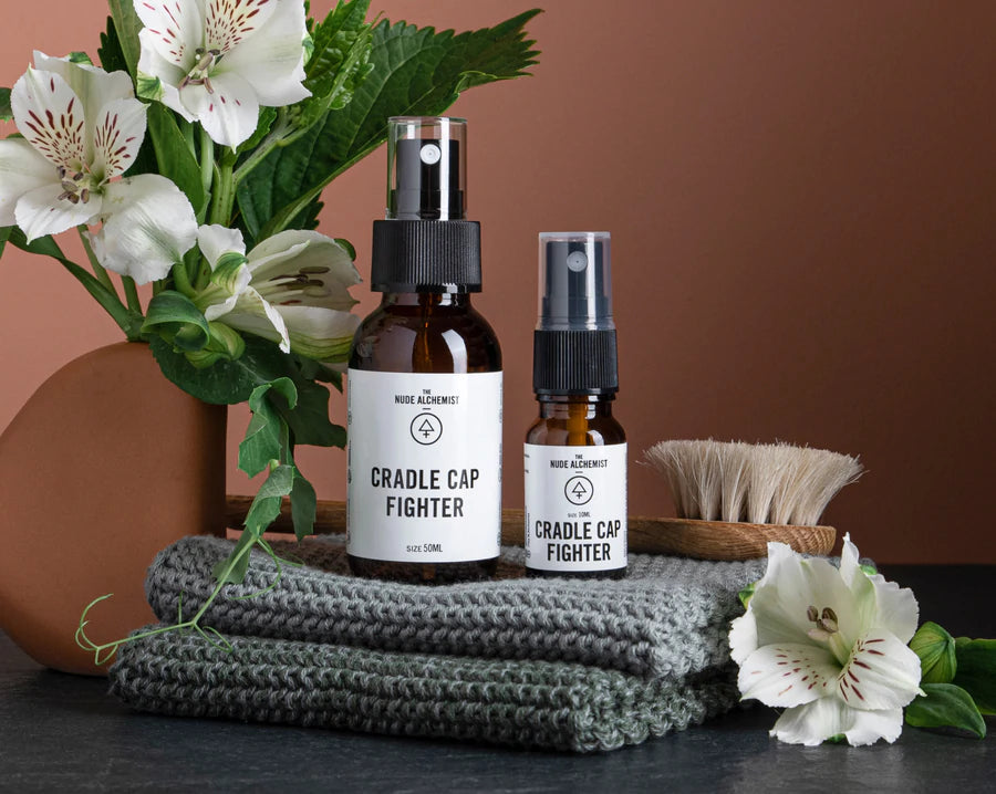 Yoho Baby & co. Fight Cradle Cap with The Nude Alchemist Aromatherapy range of baby skincare solutions