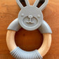 Yoho Baby & co. Silicone Teething Ring - cute rabbit, grey