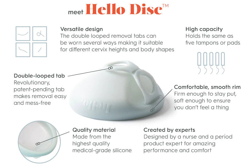 Yoho Baby & co. Hello period reusable menstrual disc NZ -offers amazing performance and comfort. Saves money and helps the planet