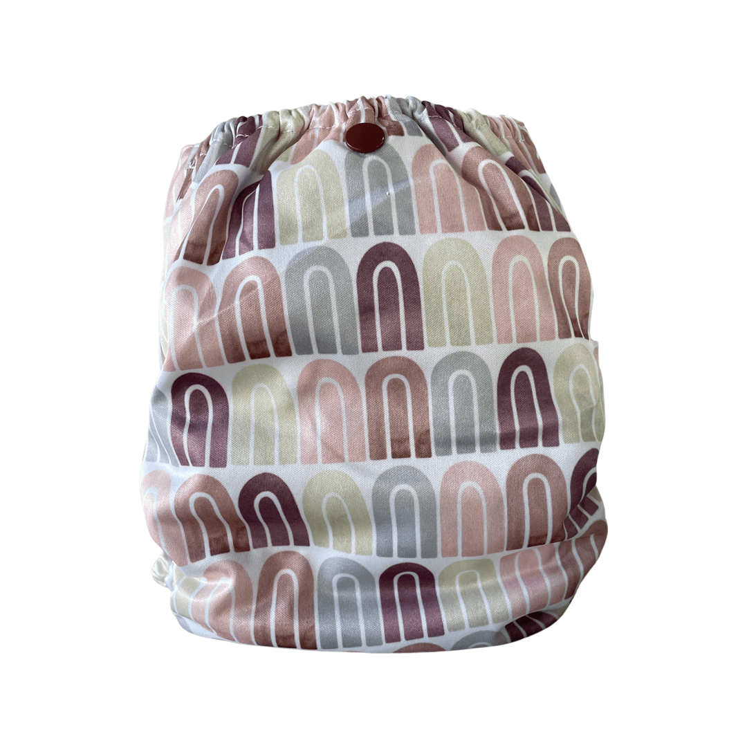 Yoho Baby & co. Super Soft Reusable Luxe Luxury Cloth Nappy NZ - Arches Designer Print