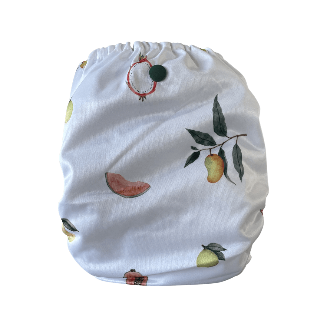 Yoho Baby & co. Super Soft Reusable Luxe Luxury Cloth Nappy NZ - Dragonfruit Designer Print
