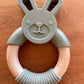 Yoho Baby & co. Silicone Teething Ring - cute rabbit, sage green